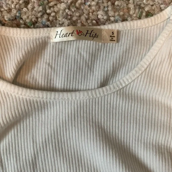 White Ribbed Tank top - Picture 2 of 4